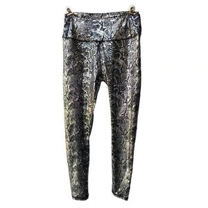 DOP DOVPOD Snakeskin Metallic Yoga Athletic Running Dry Fit Leggings, S NWT
